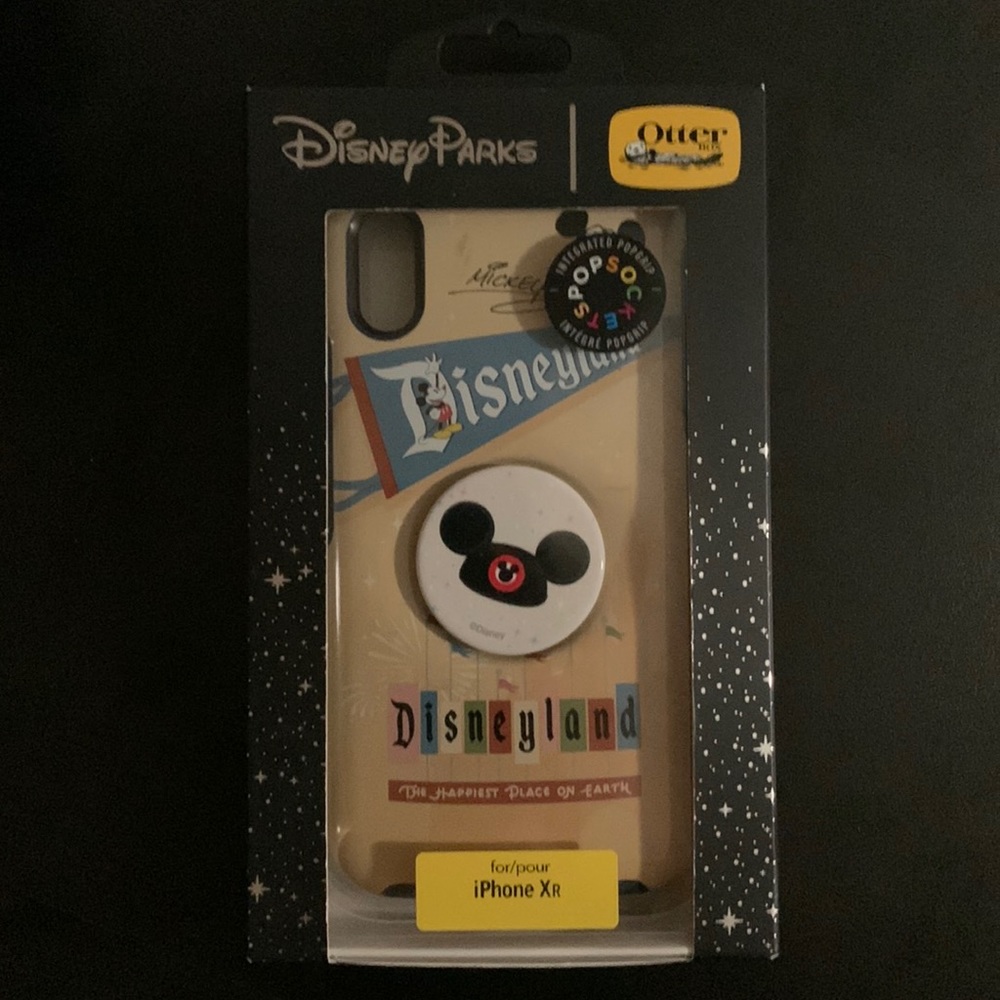 Disney Parks iPhone XR Otterbox case with pop socket